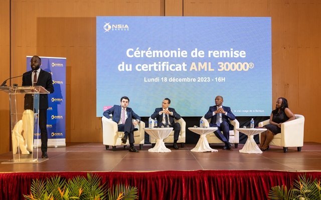 Les process de lutte contre la criminalité financière de NSIA Banque CI désormais certifiés 2 la détention de AML 30.000 rassure les partenaires et les investisseurs