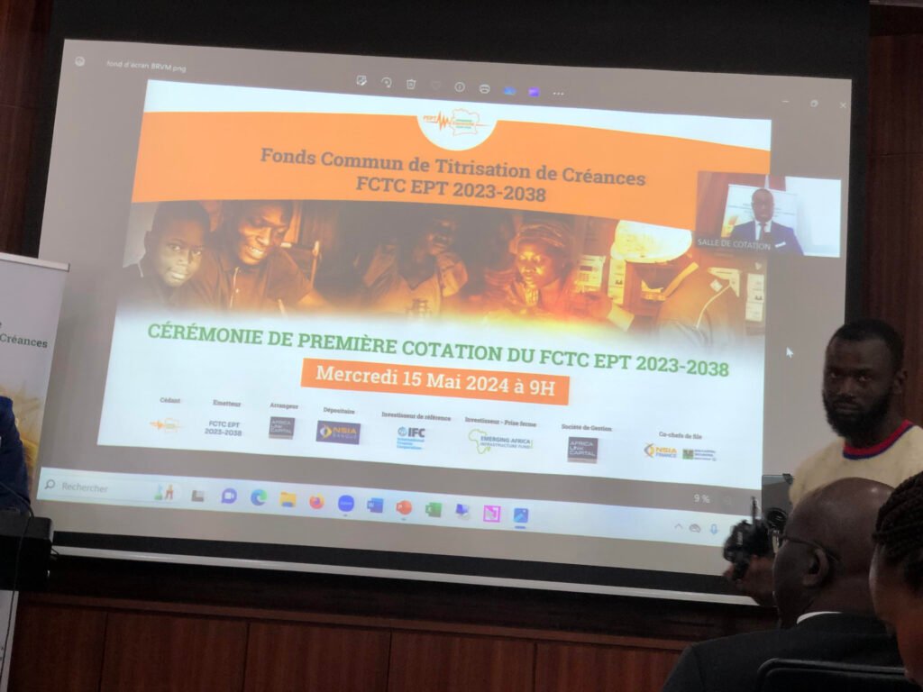 Cotation BRVM: FCTC EPT 2023-2028 désormais cotée à la BRVM 2 cotation 1