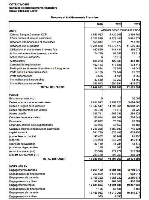 Les performances des banques et établissements financiers de l'UMOA entre 2020 et 2022 4 pCI1Nouvelle image 72