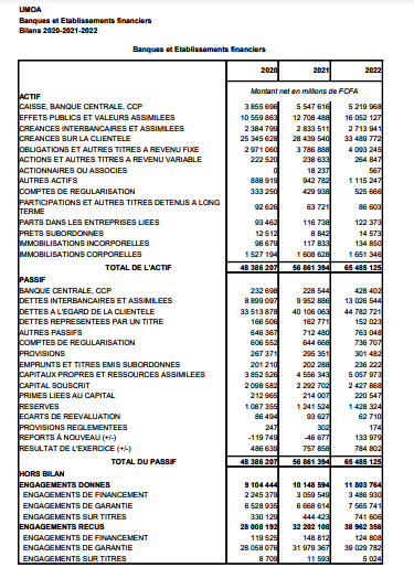 Les performances des banques et établissements financiers de l'UMOA entre 2020 et 2022 2 pu1Nouvelle image 70