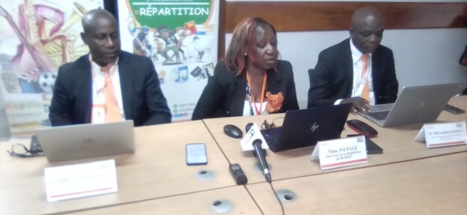 Bureau ivoirien du droit d’auteur : Plus de 255 millions de FCFA repartis entre 2 374 bénéficiaires 1 photo Burida