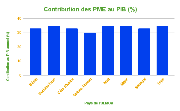 La BRVM et la BADEA s'allient pour l'accès des PME aux marché des capitaux 3 Contribution des PME au PIB