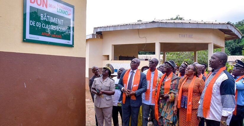 La fondation Lonaci inaugure un batiment scolaire a Affery