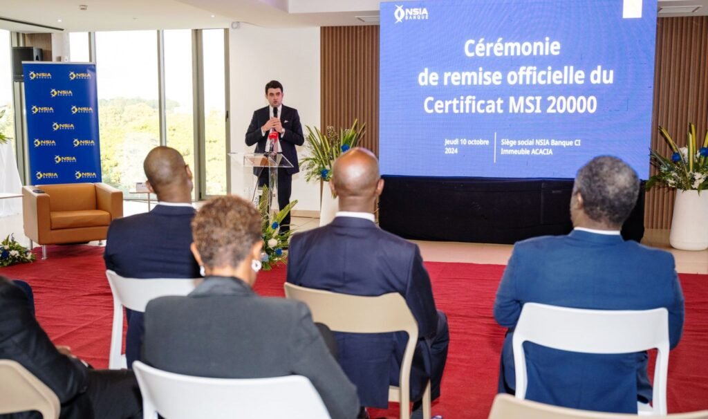 COFICERT remet son certificat MSI 20000 à NSIA Banque CI 8 n1728645183070
