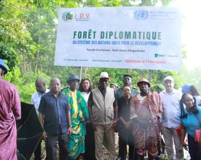 Lutte contre la déforestation en Côte d’Ivoire : IDV ambitionne reboiser 500 hectares de forêts diplomatiques dans 2 ans 3 photo planting 6