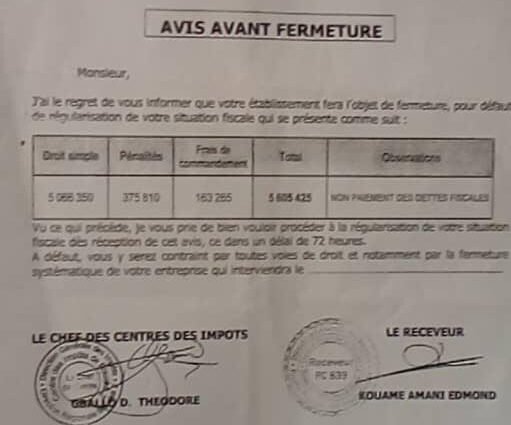Fermeture de l’Entreprise Nikif : Un appel à la responsabilité des autorités de Fronan 1 photo capture