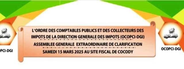 L'OCOPCI-DGI est l'Ordre des Comptables Publics et des Collecteurs d'Impôts de la Direction Générale des Impôts de Côte d'Ivoire