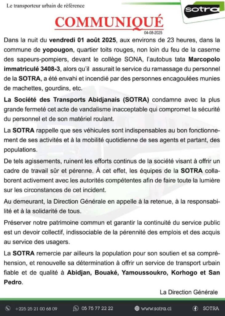 photo communique Sotra