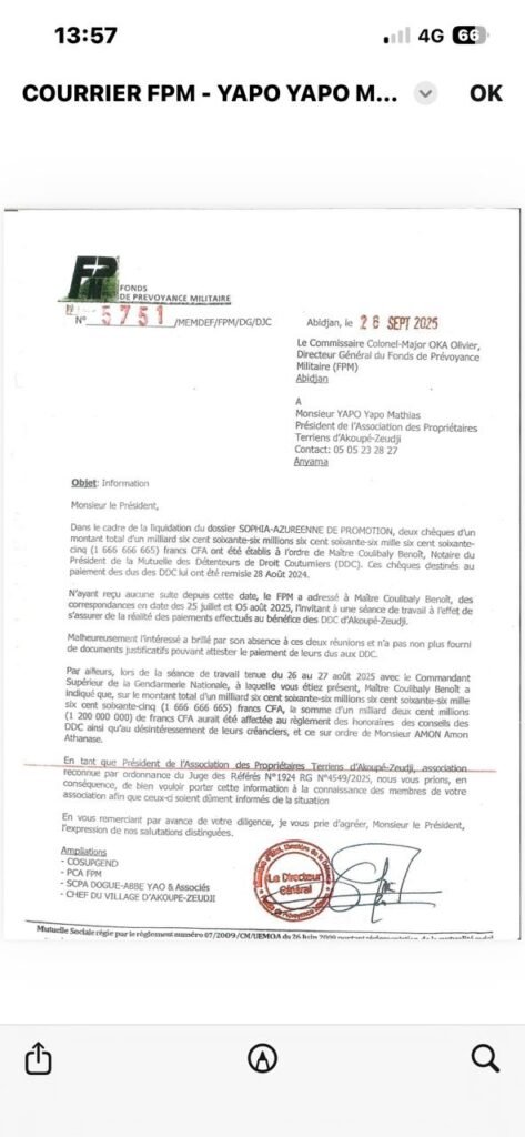 Akoupé-Zeudji : Touré Ahmed Bouah brandit des documents qui ébranlent Amon Amon Athanas 2 photo Zedji 4